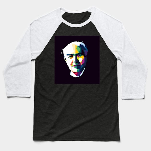 Thomas Edison Baseball T-Shirt by WPAP46